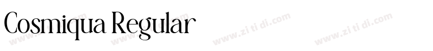 Cosmiqua Regular字体转换